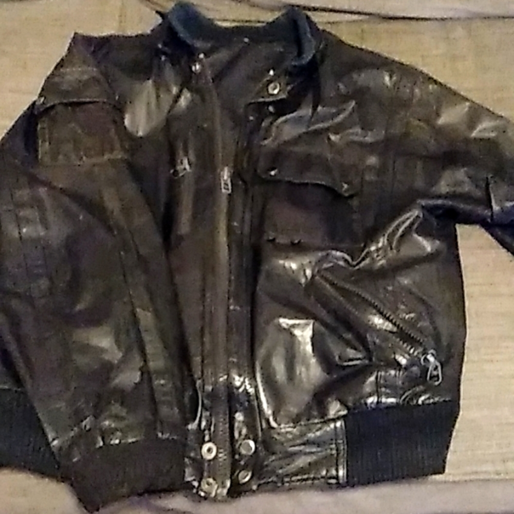 Vintage 1985 Style Auto men's leather bomber jacket